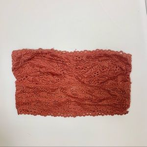 Aerie floral lace strapless bra bandeau